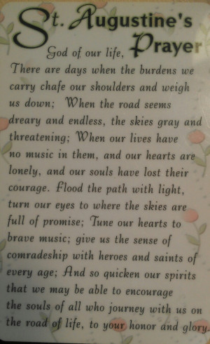 Saint Augustine's prayer