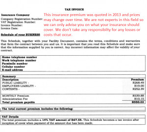 Sample Business Insurance Quote pg2