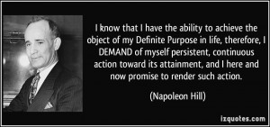 know that I have the ability to achieve the object of my Definite ...