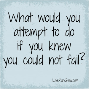 What would you do if you knew you could not fail?