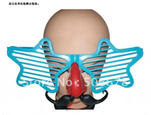 Fancy dress party dress up supplies wacky mask funny glasses and funny ...