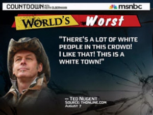 ted nugent douche bag racist tea bagger since we ve been discussing ...