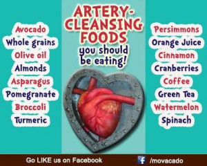 Healthy food for artery cleaning