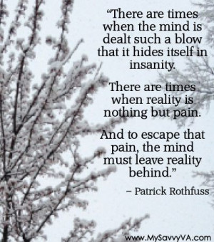 ... are times when the mind is dealt such a blow...