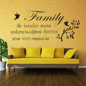 Family like branches on a tree Quotes wall decal sticker