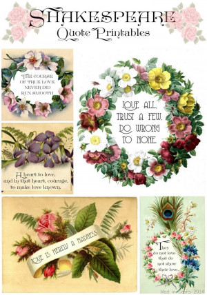 Shakespeare Quote Printables for Valentine's Day - Mad in Crafts
