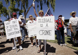 illegal immigration protestors
