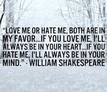 hate me, love, love me, quote, shakespeare