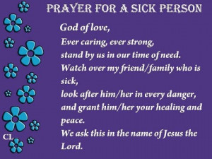 PRAYER FOR THE SICK. #1-For Sonny Mayberry...an his wife an family. #2 ...