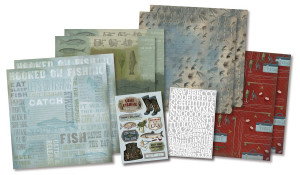 ... Foster Design - Fishing Collection - Scrapbook Kit - Born To Fish