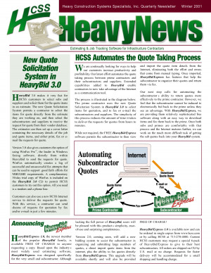 New Quote Solicitation System in HeavyBid HCSS Automates the