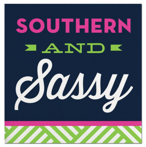 Southern and Sassy Beverage Napkin