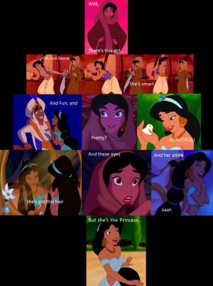 Disney Princess Aladdin's description of Jasmine lol