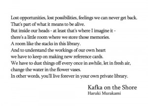 ... Kafka on the Shore #Haruki Murakami #missed-chances #Quotes #Books