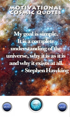 Inspirational Cosmic Quotes screenshot for Android