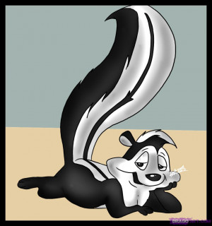 how to draw pepe le pew