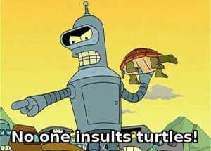 funny TV show futurama bender turtles Robot