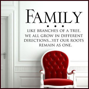 Details about **FAMILY TREE WALL STICKER HOME INSPIRATIONAL Wall Quote ...