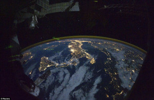 photograph made by a crew member on the International Space Station ...
