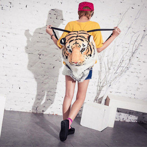 2014 new Cool luxe Tiger Head Lion blanc de tête de tigre sac de ...