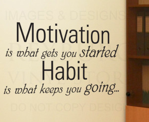 ... Quote Decal Sticker Vinyl Art Removable Develop Good Habits Motivation