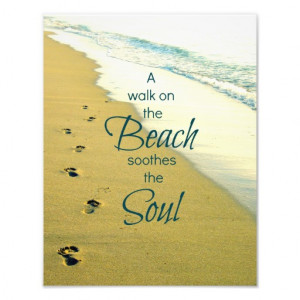 Footprints in the Sand Beach Quote Photo
