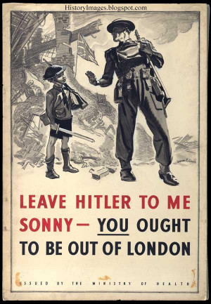 poster calling for evacuation of children from London. 