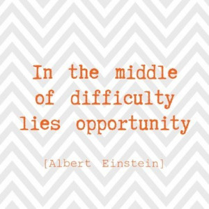 Daily inspirational quotes, sayings, opportunity, albert einstein