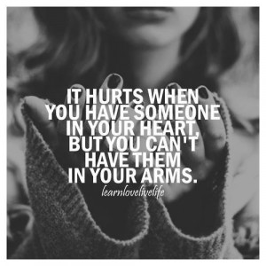 it hurts. And I don't even like hugs from anyone