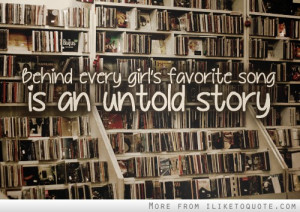 Behind every girl's favorite song is an untold story.