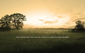 meadow, photography, quote, sky, trees, typography