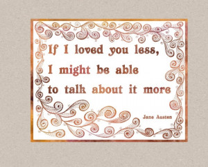 Jane Austen Literary Quote - Digital Art Print - Instant Download