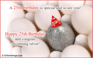 25th birthday wish for your loved one.