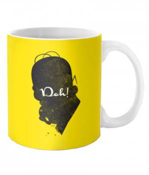 Astrode Doh - Homer Simpson Silhouette Quote Coffee Mug