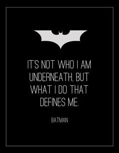 It's not who I am underneath..