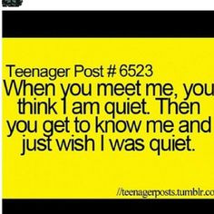Teenager post....my math teacher thought this about me when she first ...