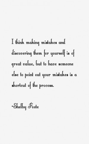think making mistakes and discovering them for yourself is of great ...