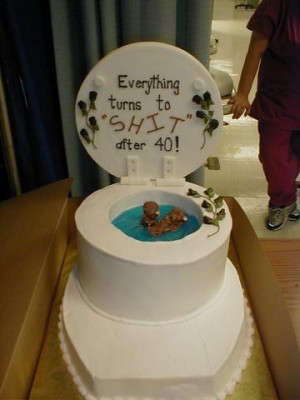 funny rude happy 40th birthday cakes
