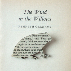 Kenneth Grahame - 'The Wind in the Willows' original book page brooch