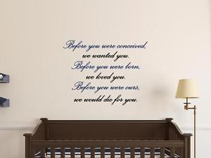 ... Before you were conceived.. - Vinyl wall sayings quotes art vqmc.0133