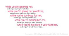 ... quotes quotes 4277170 favorite quotes while you re ignoring her