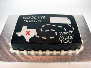 From Kansas to Texas Going Away Cake