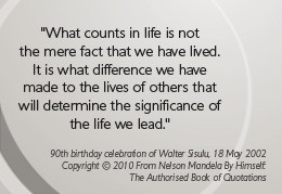 What counts in life is not the mere fact that we have lived. It is ...