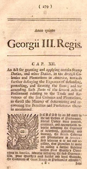 Excerpts from the Stamp Act, 1765