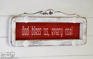 Tiny Tim Quote A Christmas Story Repurposed Frame into Christmas Sign ...