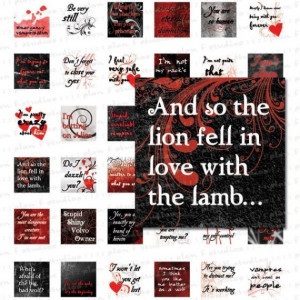 TWILIGHT SAGA QUOTES 1 Inch Squares - Printable Digital Collage Art ...