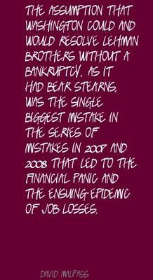 The Assumption That Washington Could And Would Resolved Lehman ...