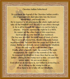 Cherokee Indian Fatherhood Image