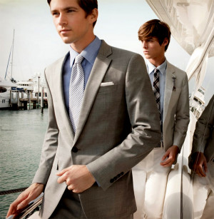 sharp suiting, grey suit, pale blue shirt / men fashion | FollowPics