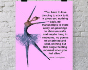 Merce Cunningham Dance and Ballet quote Digital wall art print